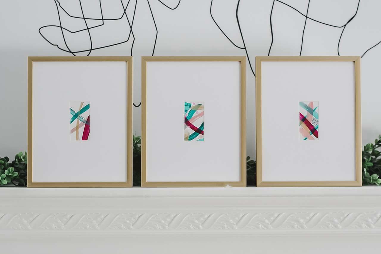 Small painting, frames ect.